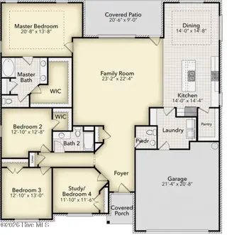 9445 Shallow Creek Trail Lot 65, Bailey, NC 27807 – photo 2: 2505 floorplan