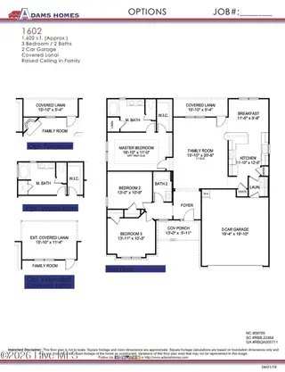 2105 Sandbrook Loop, Leland, NC 28451 — 3-bedroom home in East Lake, Leland, NC, photo 2 of 23: 1602 Floor Plan
