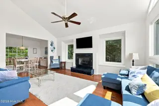 109 Oakleaf Drive, Pine Knoll Shores, NC 28512 – photo 11: Living/Gas Fireplace