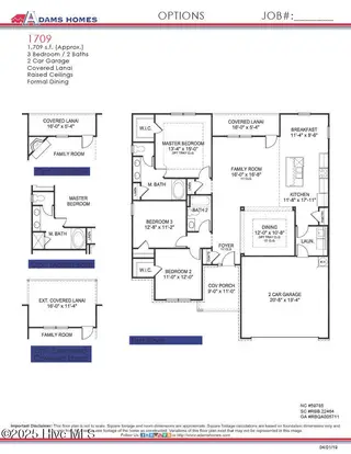 2101 Sandbrook Loop, Leland, NC 28451 — 3-bedroom home in East Lake, Leland, NC, photo 3 of 52: 1709 Floor Plan