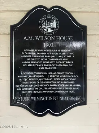 402 S 5th Avenue, Wilmington, NC 28401 – photo 8: Historic Plaque