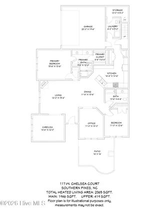 117 W Chelsea Court, Southern Pines, NC 28387 – photo 2: First Floor Plan