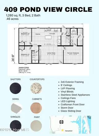409 Pond View Circle, Hampstead, NC 28443 – photo 13: 409 Pond View Specs