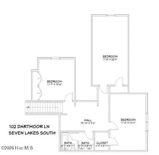 102 Dartmoor Lane, Seven Lakes, NC 27376 – photo 3: Upper Level Floor Plan