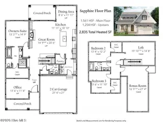 701 Sunset Drive, Carthage, NC 28327 – photo 2: Floor Plan - Sapphire 3 Bed for MLS