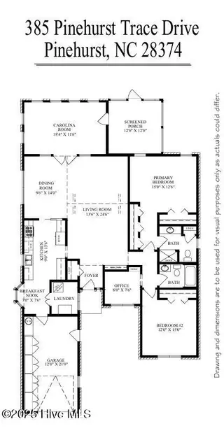 385 Pinehurst Trace Drive, Pinehurst, NC 28374 – photo 2: Floor plan, main level