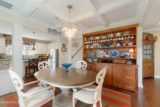 301 Hedrick Street, Beaufort, NC 28516 – photo 14: Open dining with coffered ceiling