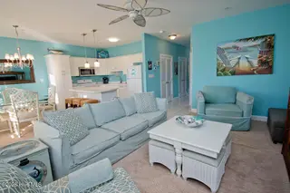 1700 Salter Path Road K-102, Indian Beach, NC 28512 – photo 7: Living Room to Kitchen/Dining