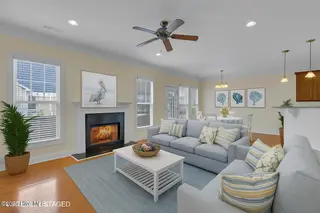 3918 Meeting Place Lane, Southport, NC 28461 — 4-bedroom home in Arbor Creek, Southport, NC, photo 10 of 57: living room virtually staged
