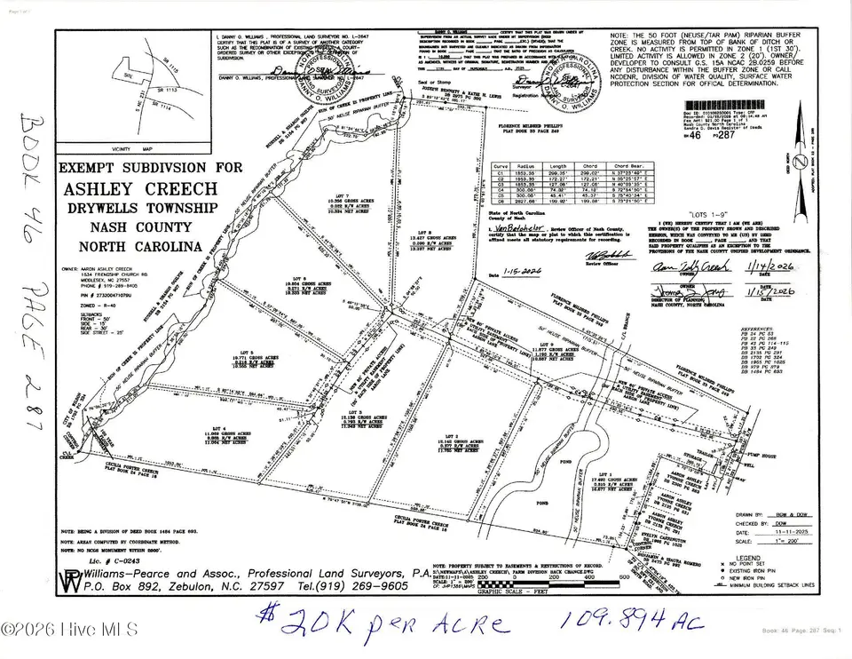 13096 S Nc 231 Highway, Middlesex, NC 27557 – photo 1 of 1: Creech Plat Map