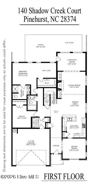 140 Shadow Creek Court, Pinehurst, NC 28374 – photo 3: Floor plan - main level