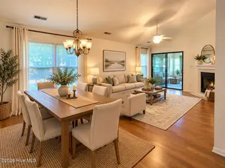 2018 Fairways West Drive, New Bern, NC 28562 — 3-bedroom home in Greenbrier, New Bern, NC, photo 3 of 13: Living/Dining area