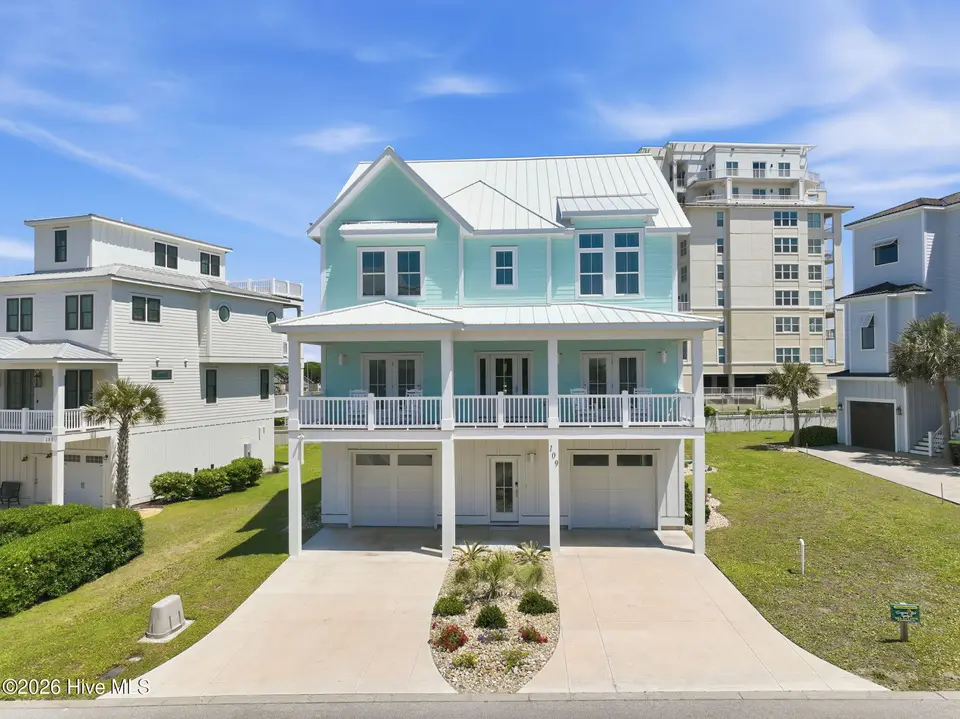 109 Ocean Bluff Drive, Indian Beach, NC 28512 – photo 1 of 57: Front Elevation