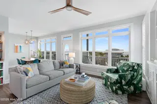 6612 Ocean Drive, Emerald Isle, NC 28594 – photo 6: Living room with ocean views