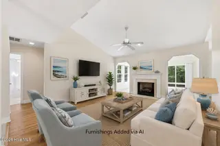 1007 Barkentine Drive, New Bern, NC 28560 – photo 4: Living Room with AI generated Furnishing