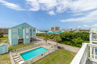 105 Beachwood Drive 1c Blue Water Condominiums, Atlantic Beach, NC 28512 – photo 13: Covered deck overlooking pool
