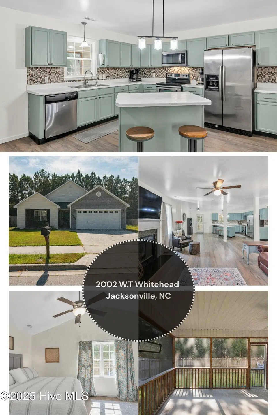 2002 W T Whitehead Drive, Jacksonville, NC 28546 – photo 1 of 37: Dark Colors Modern Bedroom Photo Collage