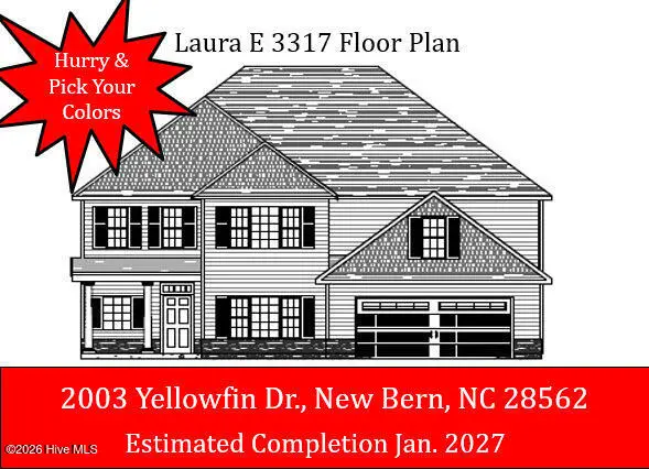 2003 Yellowfin Drive, New Bern, NC 28562 – photo 1 of 12: MLS Photo 8-13-26
