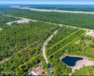2.41ac Wilmington Highway, Holly Ridge, NC 28445 — lot, Holly Ridge, NC, photo 7 of 20: Drone Aerial