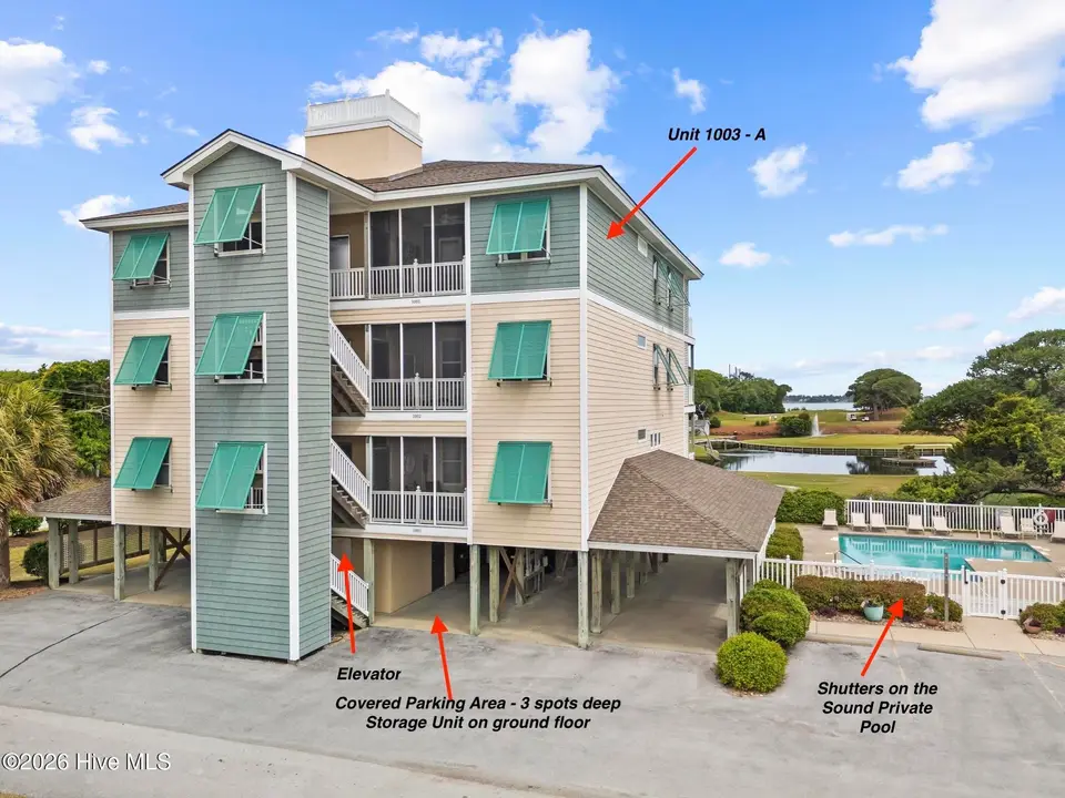 112 Oakleaf Drive 1003-A, Pine Knoll Shores, NC 28512 – photo 1 of 58: Shutter on the Sound Building A