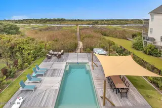 3713 Island Drive, North Topsail Beach, NC 28460 – photo 2: View of back yard from back decks