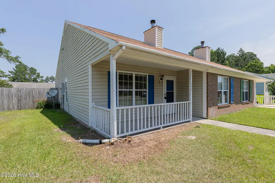 114 Jenny Lane, Havelock, NC 28532 — 3-bedroom townhome in Village Park, Havelock, NC, photo 1 of 37: Front