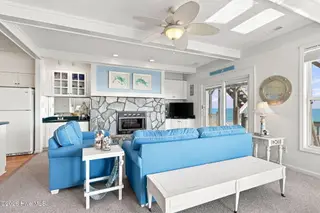 2801 Pier Pointe Drive B2, Emerald Isle, NC 28594 – photo 7: Living Room with Ocean Front Views