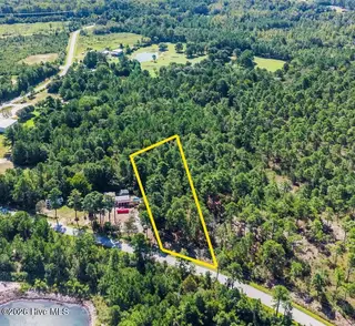 0.82ac Hines Stump Sound Church Road, Holly Ridge, NC 28445 — lot, Holly Ridge, NC, photo 2 of 16: Drone Aerial