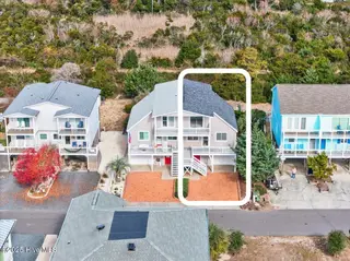 258 Brunswick Avenue W # B, Holden Beach, NC 28462 – photo 3: Aerial Front of Home. Unit B on right.
