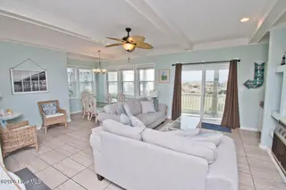 2909 Pointe West Drive 3a1, Emerald Isle, NC 28594 – photo 5: Living Room with Gas Fireplace