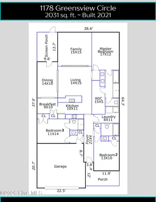 1178 Greensview Circle, Leland, NC 28451 – photo 2: Black and grey Floor plan + features (18