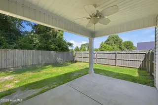106 Heckathorne Drive, New Bern, NC 28560 — 3-bedroom home in West Crossroads, New Bern, NC, photo 24 of 33: Back Patio