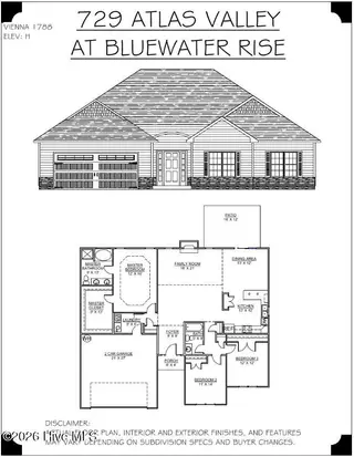 1018 Croaker Court, New Bern, NC 28562 – photo 3: Floor Plan and Elevation