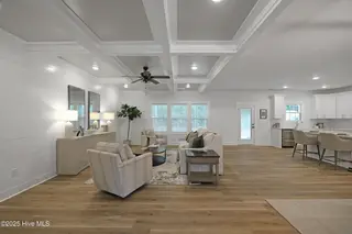 82 Northeast Drive NW, Calabash, NC 28467 – photo 8: 82NE Living Rm with coffered ceiling