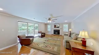 268 Shoreline Drive, New Bern, NC 28562 – photo 20: family room with wood burning fireplace