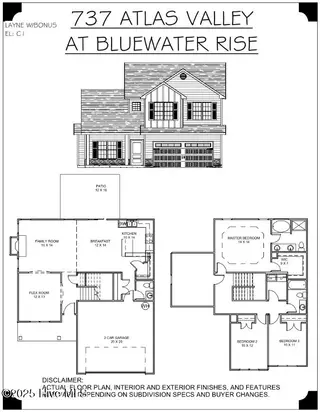 1013 Croaker Court, New Bern, NC 28562 – photo 6: Elevation and Floor Plan
