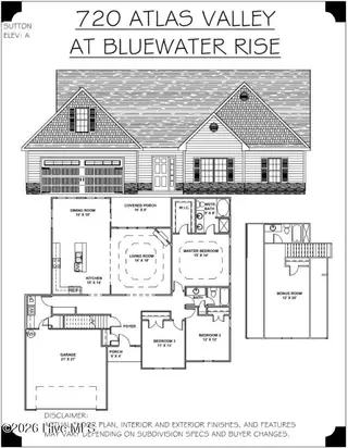 1000 Croaker Court, New Bern, NC 28562 – photo 5: Elevation & Floor Plan
