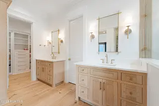216 Radio Island Road, Morehead City, NC 28557 — 4-bedroom home in Tide Lines, Morehead City, NC, photo 24 of 56: Primary Bath w/ Dual Sinks
