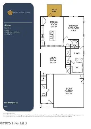622 S Squires Run Lane, Richlands, NC 28574 – photo 5: Givens 4 bed Option with Patio_Page_1