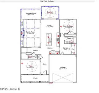 1313 Pandion Drive, Wilmington, NC 28411 — 5-bedroom home in Scotts Hill Village, Wilmington, NC, photo 2 of 21: First Floor SHV 134