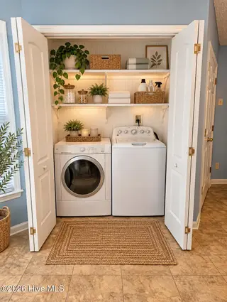2018 Fairways West Drive, New Bern, NC 28562 — 3-bedroom home in Greenbrier, New Bern, NC, photo 5 of 13: Laundry Area