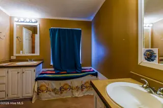 118 Woodland Drive, Swansboro, NC 28584 — 3-bedroom manufactured home in Hadnot Creek, Swansboro, NC, photo 9 of 16: Primary bath
