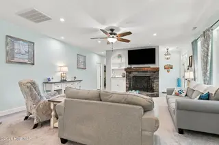 203 George Taylor Road, Newport, NC 28570 – photo 14: Great Room w/Fireplace