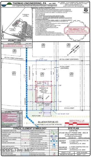 4007 Bluewater Boulevard, New Bern, NC 28562 – photo 5: Prelim Plot Plan 716-AV