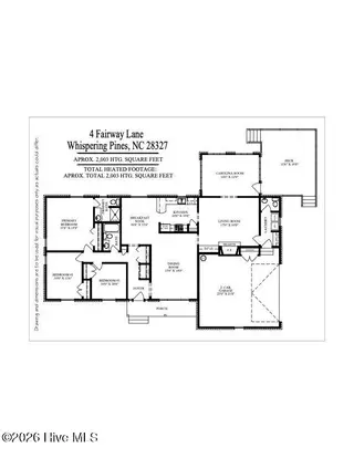 4 Fairway Lane, Whispering Pines, NC 28327 – photo 3: Floor Plan