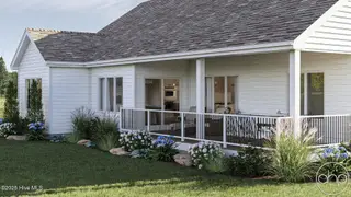 305 Planters Ridge Drive SW, Sunset Beach, NC 28468 — 3-bedroom home in Sea Trail Plantation, Sunset Beach, NC, photo 3 of 17: Covedered porch
