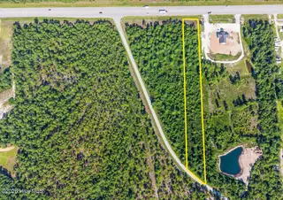 2.41ac Wilmington Highway, Holly Ridge, NC 28445 — lot, Holly Ridge, NC, photo 4 of 20: Drone Aerial
