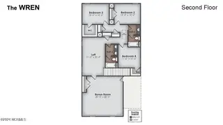 3342 Summer Tanager Lane Lot 45, Leland, NC 28451 – photo 3: Wren Floorplan_Second Floor