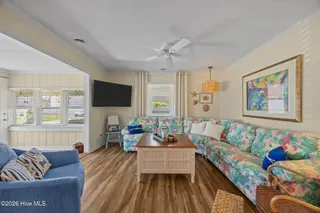510 W Bogue Boulevard, Atlantic Beach, NC 28512 – photo 15: open concept living room
