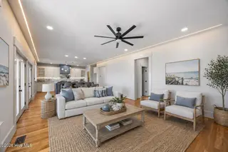 208 Radio Island Road, Morehead City, NC 28557 — 4-bedroom home in Tide Lines, Morehead City, NC, photo 19 of 62: Living room vs